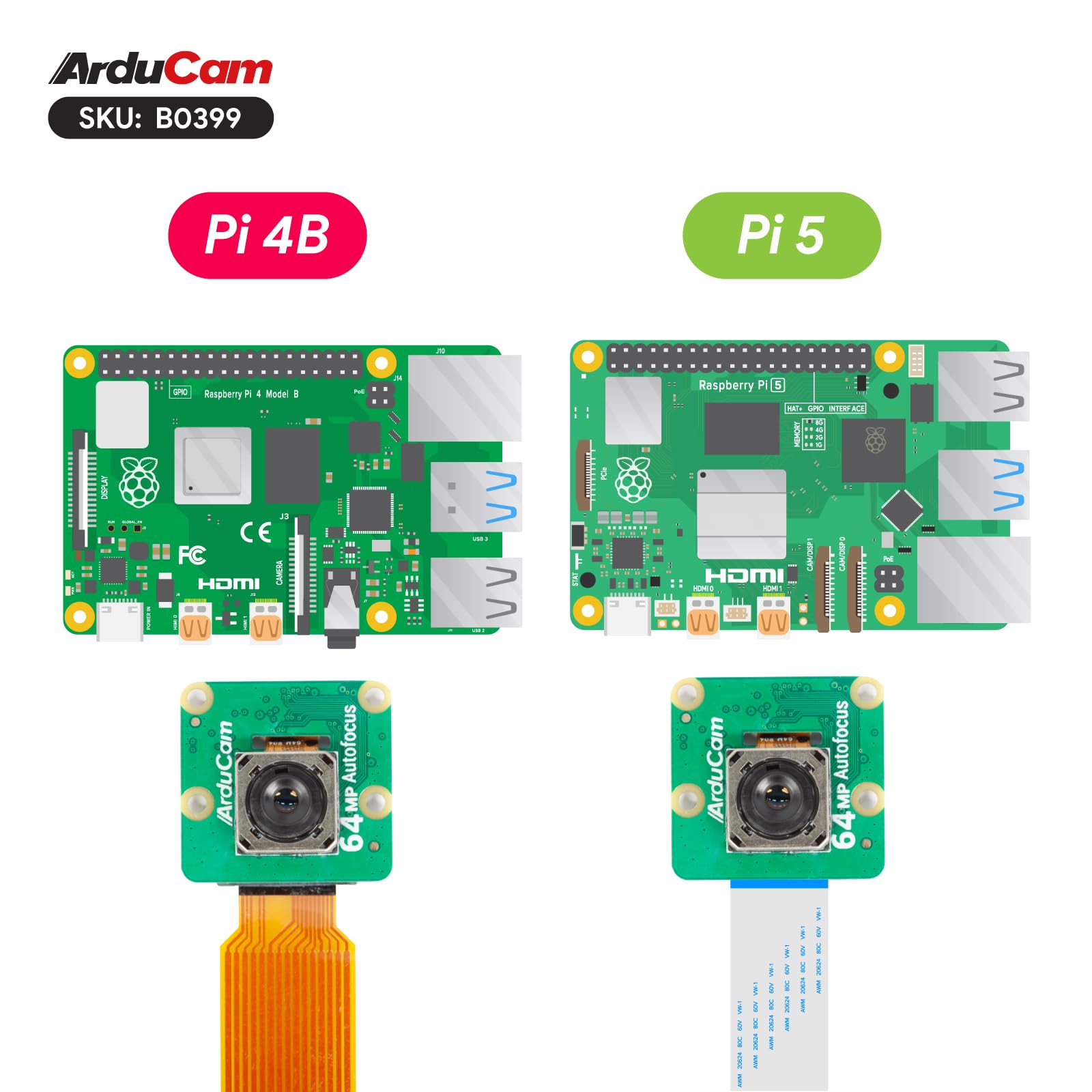 Amazon.co.jp: Arducam 64MP Hawkeye 超高解像度オートフォーカス